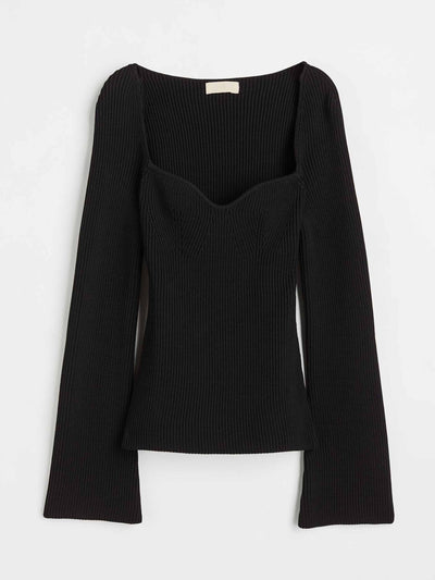 H&M Rib-knit top at Collagerie