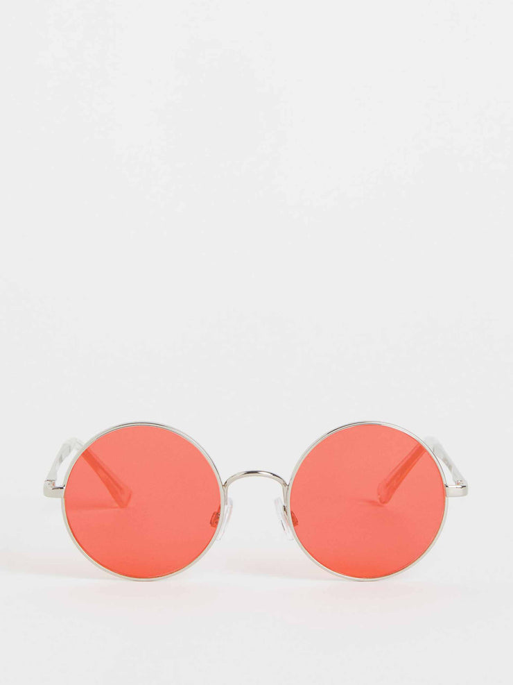 Pink round sunglasses