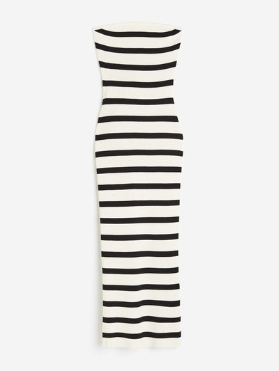 H&M Striped ribbed dress at Collagerie