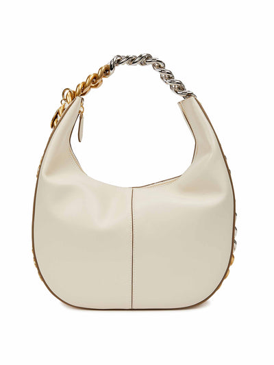 Stella Mccartney White small faux leather shoulder bag at Collagerie