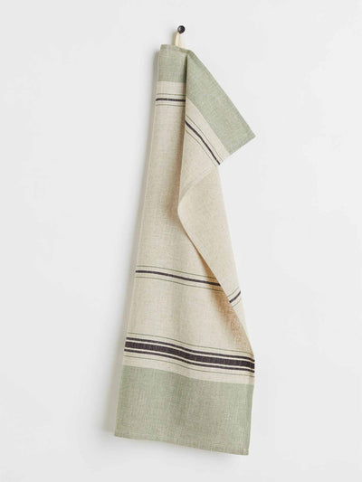 H&M Home Striped linen-blend tea towel at Collagerie