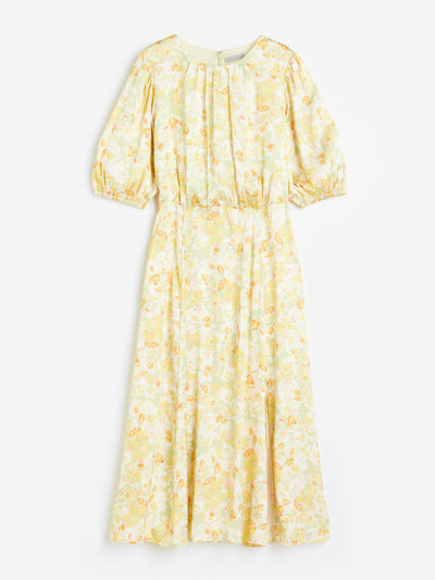 H&M Yellow gathered dress at Collagerie