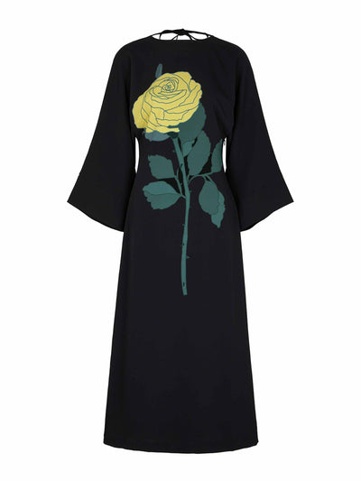 Bernadette Black rose print maxi dress at Collagerie