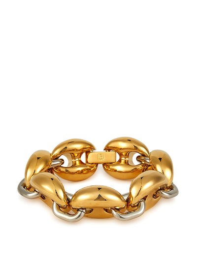 Paco Rabanne Chunky gold and silver tone bracelet at Collagerie