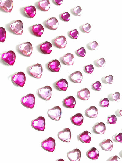 Hobbycraft Pink heart gems at Collagerie