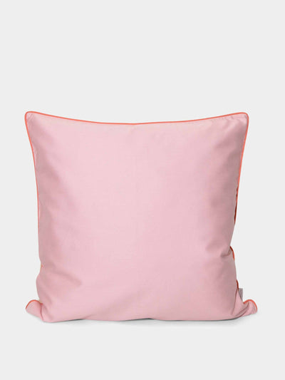 Homehagen Pale pink and cream cushion at Collagerie
