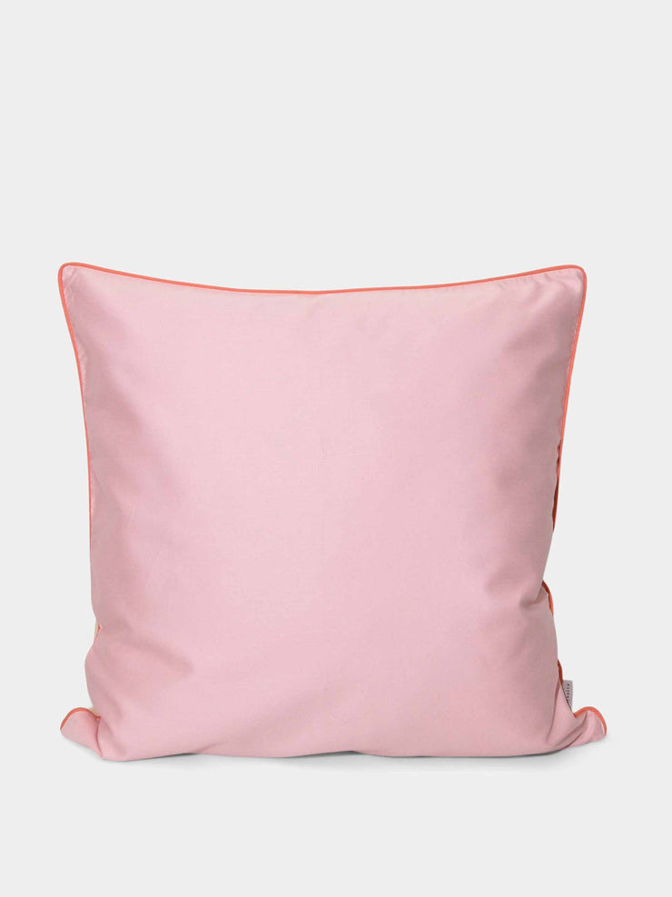 Pale pink and cream cushion