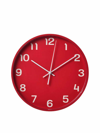 Ikea Statement red wall clock at Collagerie