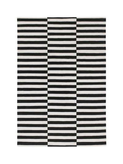 Ikea Black and white striped rug at Collagerie