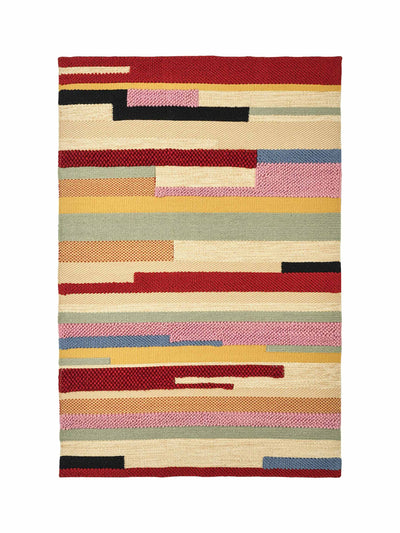 Ikea Multi-coloured striped rug at Collagerie