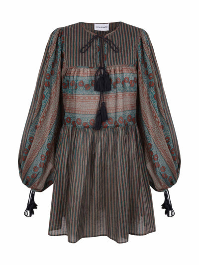 Antik Batik Puff sleeves mini dress at Collagerie