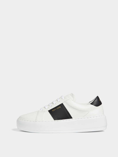 Jigsaw Stripe leather trainer at Collagerie