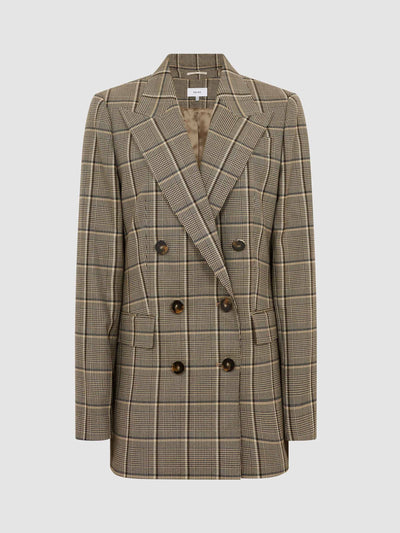 Reiss Double breasted check blazer at Collagerie