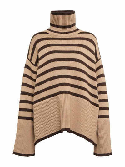 Totême Striped wool and cotton sweater at Collagerie