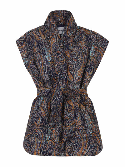 Antik Batik Paisley print sleeveless jacket at Collagerie