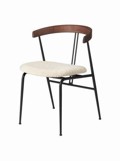 Gubi Dining chair, seat upholstered at Collagerie