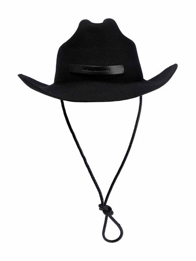 Ruslan Baginskiy Leather-trimmed cowboy hat at Collagerie