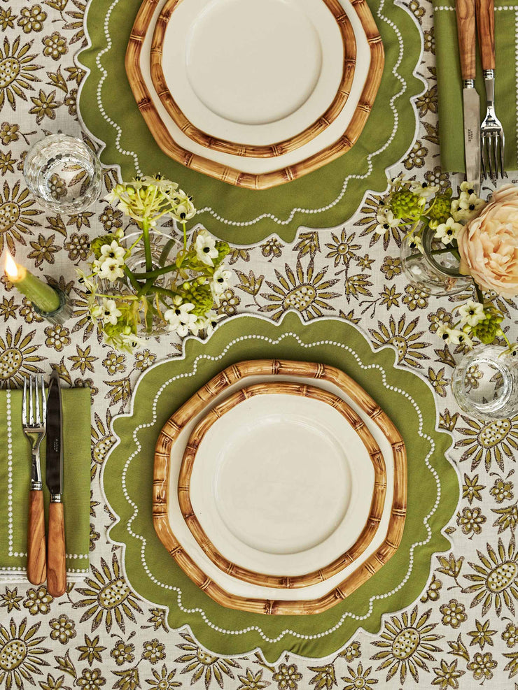 Abigail sage placemats and napkins - set of 2