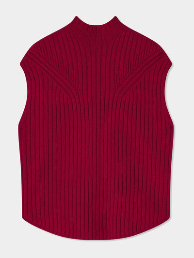 Jigsaw Soft wool rib vest at Collagerie