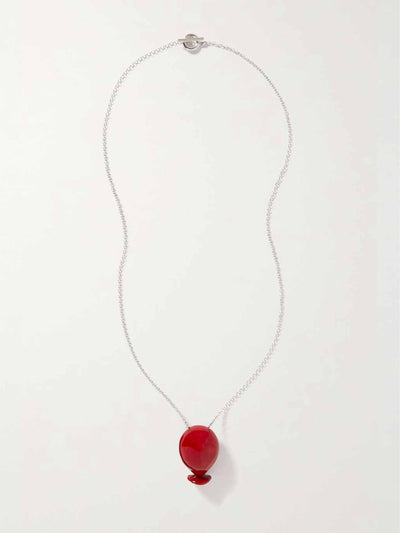 Loewe Balloon silver and enamel necklace at Collagerie