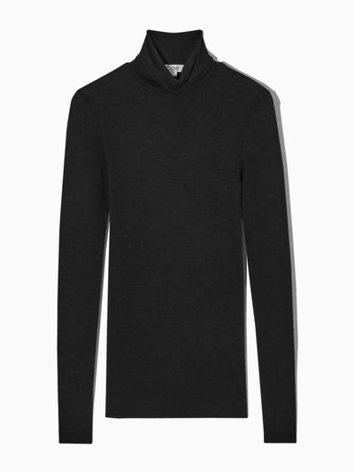 Cos Slim-fit merino wool turtleneck top at Collagerie