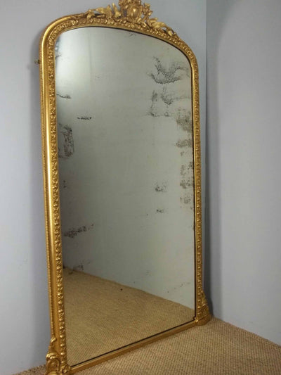 Selling Antiques Antique large dressing room wall mirror at Collagerie