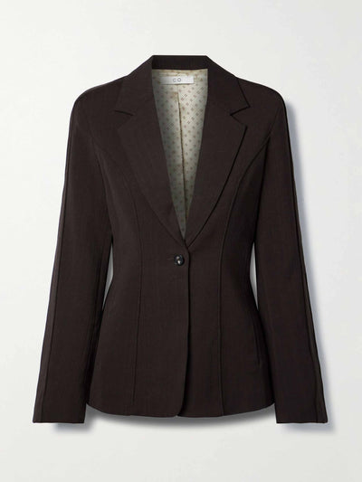 Co Woven blazer, dark brown at Collagerie