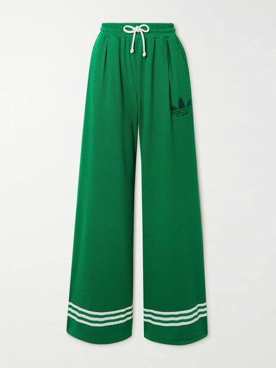 Adidas Originals Striped stretch recycled-knit track pants at Collagerie