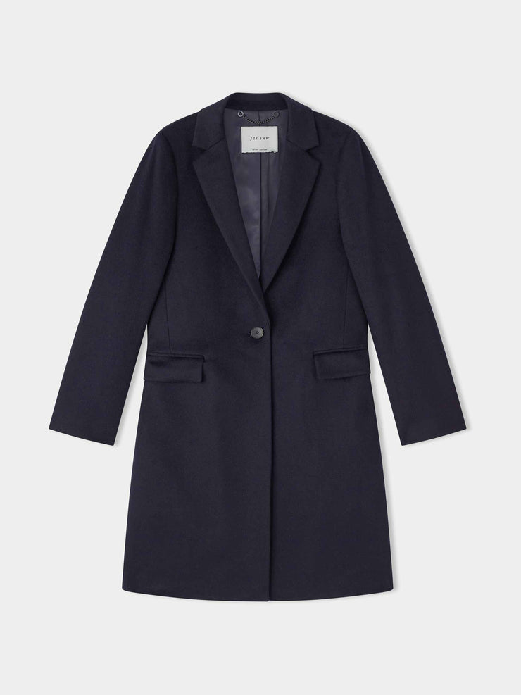 Relaxed wool city coat
