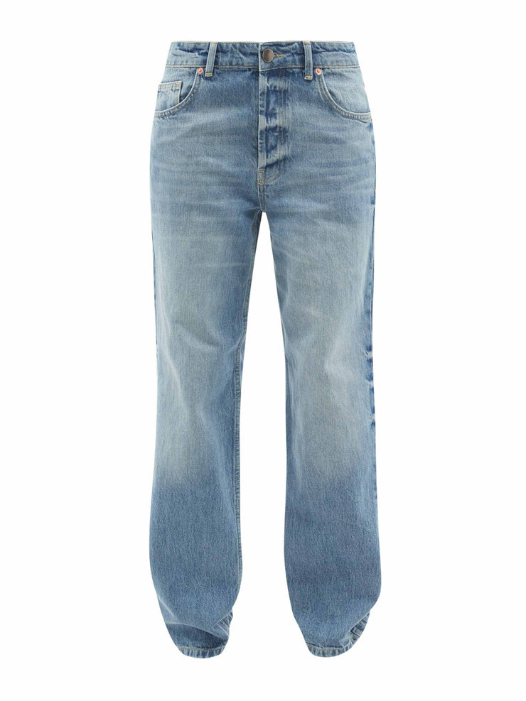 Organic-cotton baggy boyfriend jeans