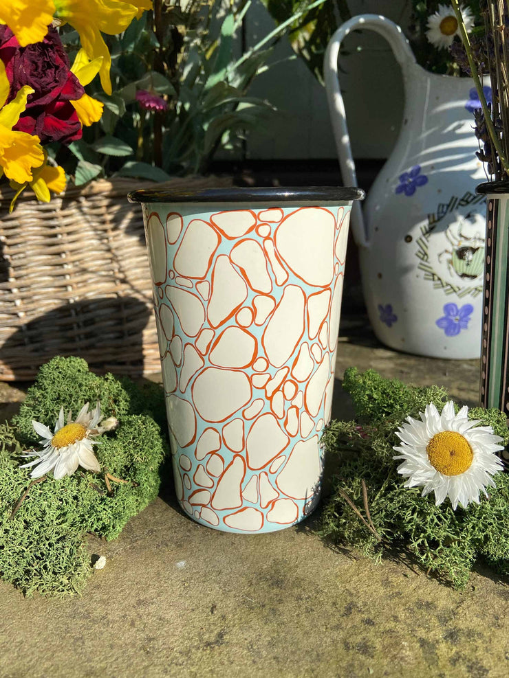 Marble print tumbler