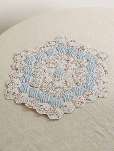 Sea quilted patchwork printed cotton placemat at Collagerie