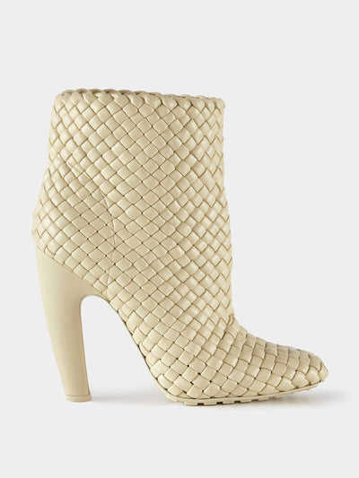 Bottega Veneta Mini Lido Intrecciato-leather ankle boots at Collagerie