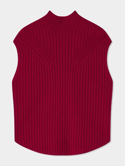 Jigsaw Soft wool rib vest at Collagerie