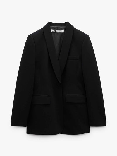 Zara Shawl lapel blazer at Collagerie