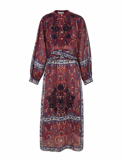 Antik Batik Belted embroidered dress at Collagerie