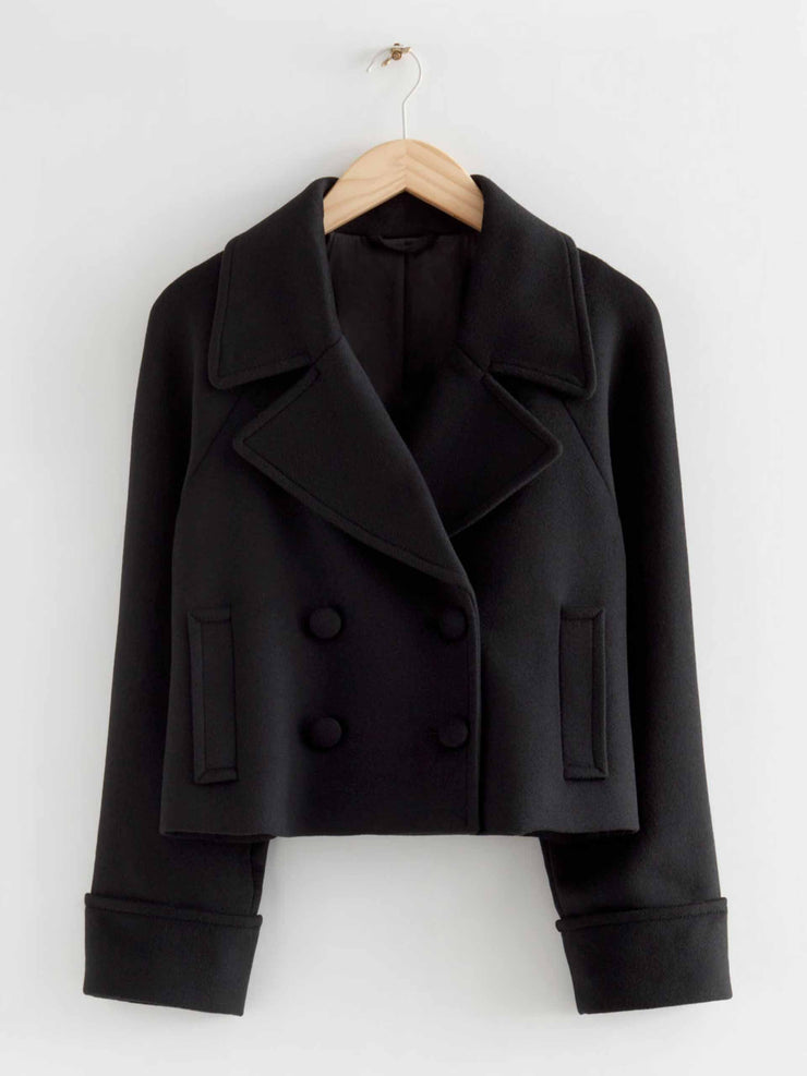 Cropped pea coat