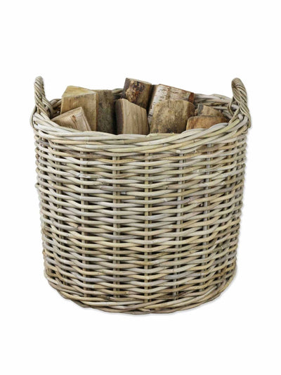 The Basket Company Round rattan wicker basket at Collagerie