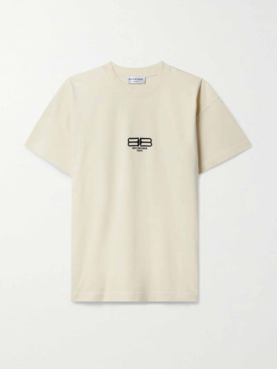 Balenciaga Embroidered cotton-jersey t-shirt at Collagerie