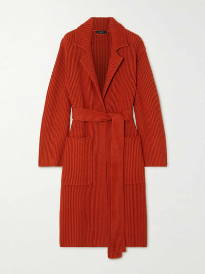 Joseph Ribbed cotton, wool and cashmere cardigan at Collagerie