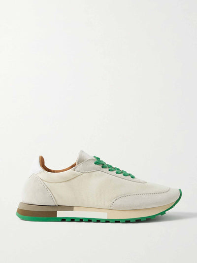 The Row Owen color-block mesh and suede sneakers at Collagerie