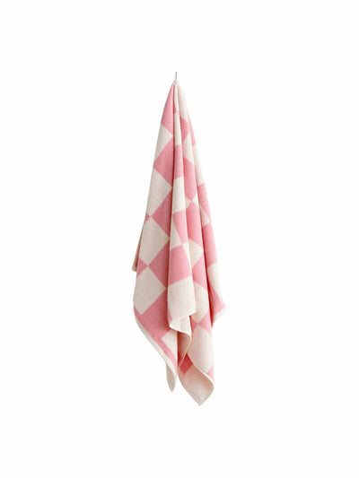 Hay Check bath towel, pink at Collagerie