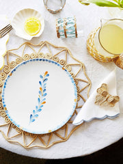 Blue toscana dessert plate