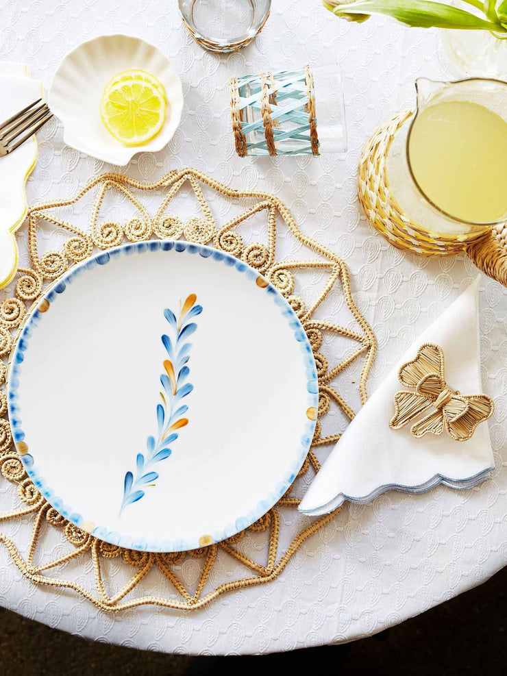 Blue toscana dessert plate