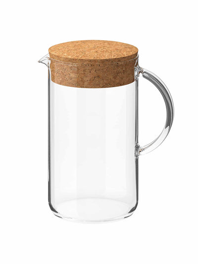 Ikea Clear jug with cork lid at Collagerie