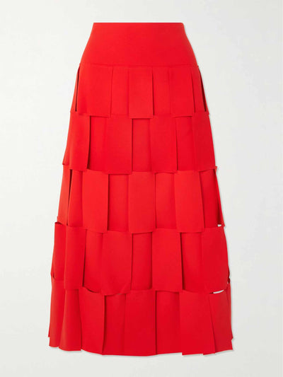 A.W.A.K.E. Mode Paneled crepe midi skirt at Collagerie