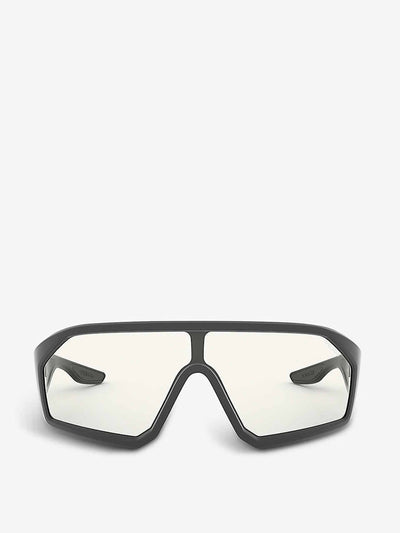 Prada Linea Rossa Rectangle-frame acetate glasses at Collagerie