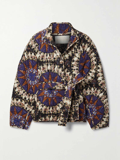 Ulla Johnson Patchwork quilted printed cotton jacket at Collagerie