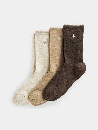 Lauren Ralph Lauren Stretch cotton socks (set of 3) at Collagerie