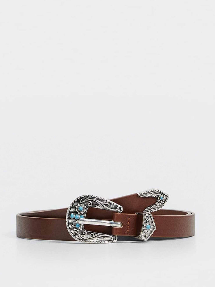 Engraved buckle belt